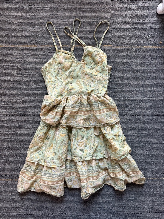 Abercrombie & Fitch Dresses & Skirts - Abercrombie & Fitch Sage Green Floral Smocked Sundress